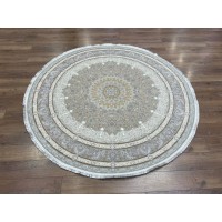 Иранский ковер Shahname 1200 407 Серый круг